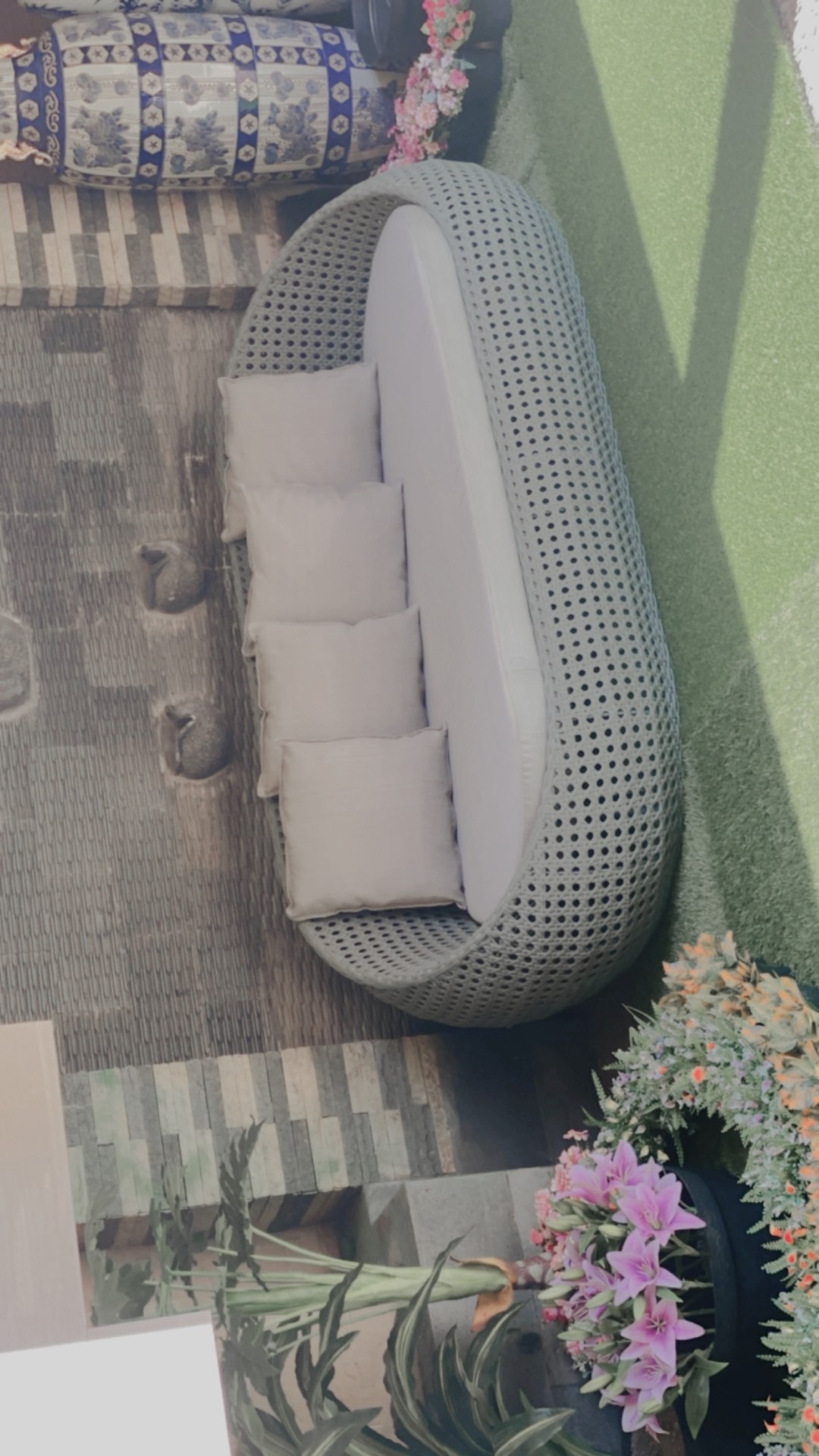 ⏩ #free Ongkir‼️#sofaoval #sofaoutdoor #sintetis #mewah #rotan #rotansintetis