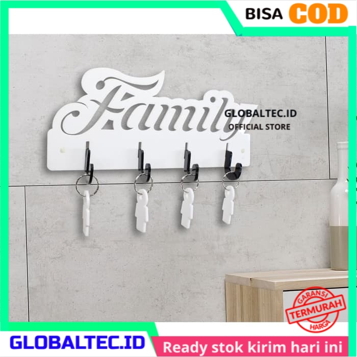 Rak Dinding Tempel Minimalis Unik Gantungan Kunci Tempat Kunci Shabby Chic DIY Minimalis Vintage Mot