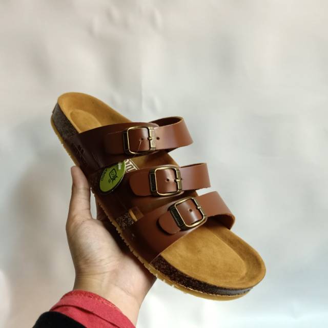 Sandal Kulit Pria Scotlando N3 Tan