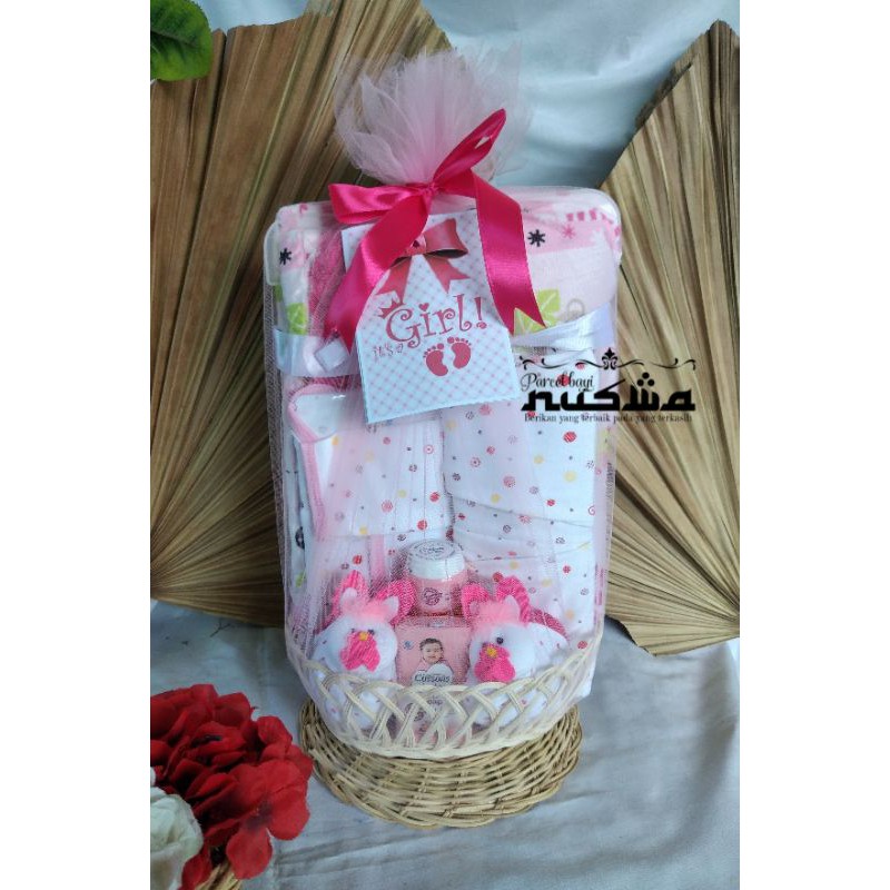 (READY) hampers baby/baby gift set/parsel bayi/ kado bayi/hampers baby/paket kado bayi-Girl 115.000