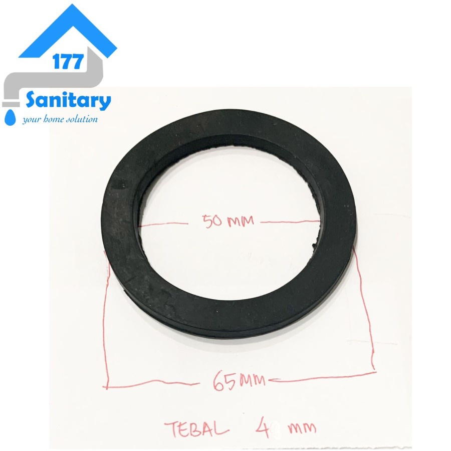 Karet Ring Mur 65mm / 6,5cm per 2 pcs - Seal Sil Karet Rubber Fittin Nepel Mur Mor 65x55x4mm