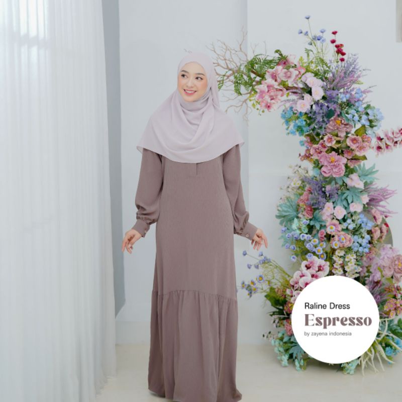 Gamis Crinkle / Gamis Krinkle Raline Dress by Zayena READY STOCK