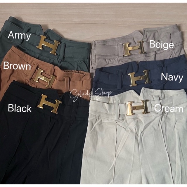 Office Belt Pants • Celana Kantor Belt Nyambung • MSC8003 • Fashion Wanita