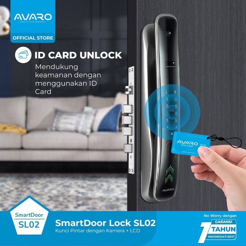 Avaro Smart Door Lock SL02 Kunci Pintu Digital with Camera Built in