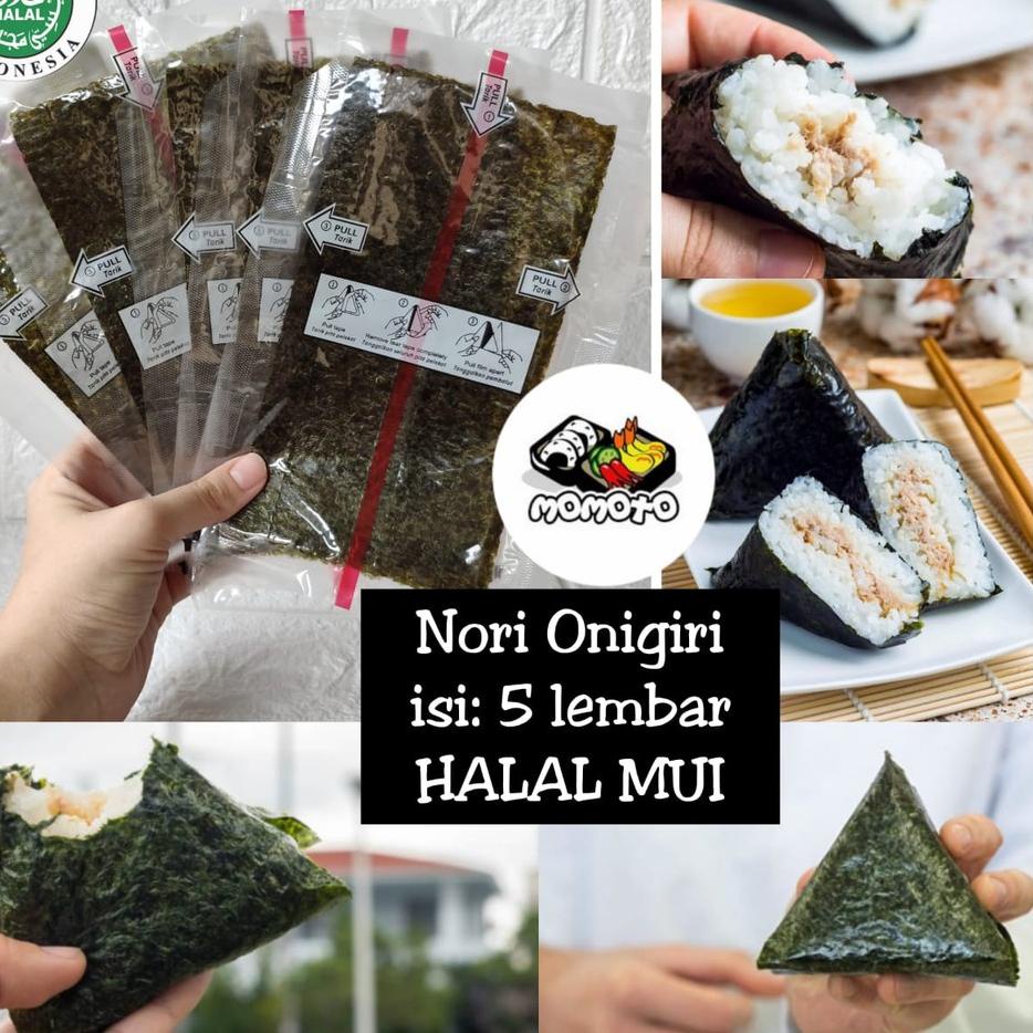 

Promo Menjelang Akhir Nori Onigiri Wrapper Halal MUI 5 lembar / Rumput Laut Import untuk Nasi Kepal Triangle Sushi Nori nyem627