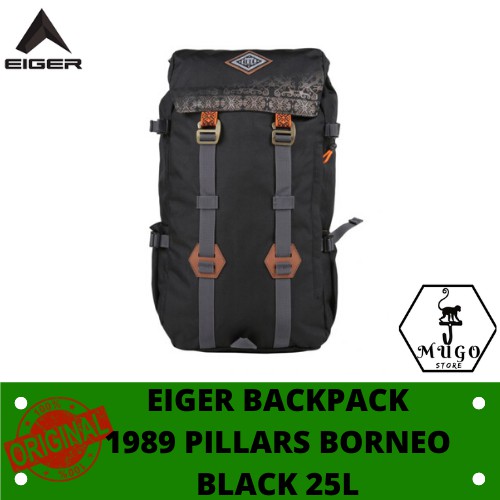 TAS RANSEL EIGERINDO 1989 PILLARS BORNEO BACKPACK 25L - BLACK
