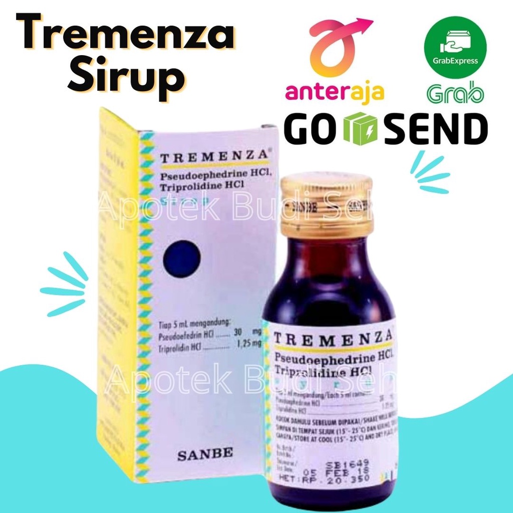 Tre men za Sirup Obat Pilek Flu Alergi 60 mL Obat Pilek Anak Obat Hidung Tersumbat Obat Flu Anak 2 t