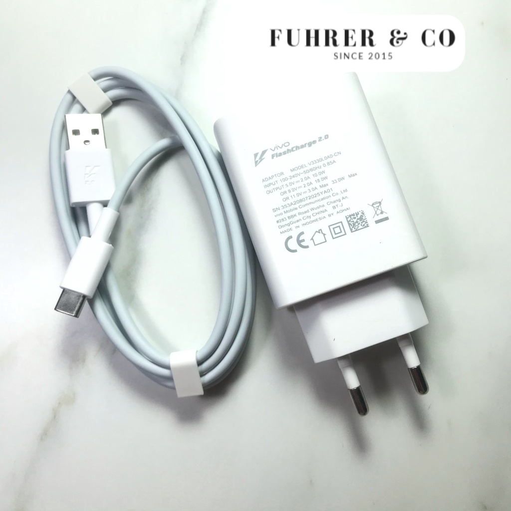 Charger VIVO 33W X30 X50 V19 V17 PRO FAST CHARGING ORIGINAL USB TYPE C