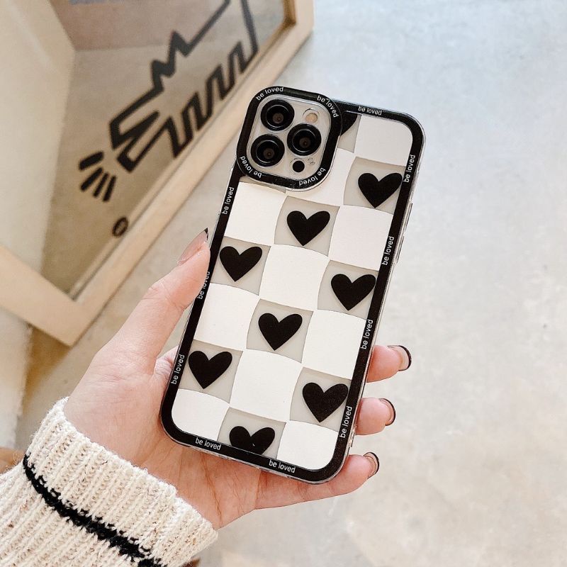 Soft Case Black White Love Vivo Y21 / Y21S / Y21A