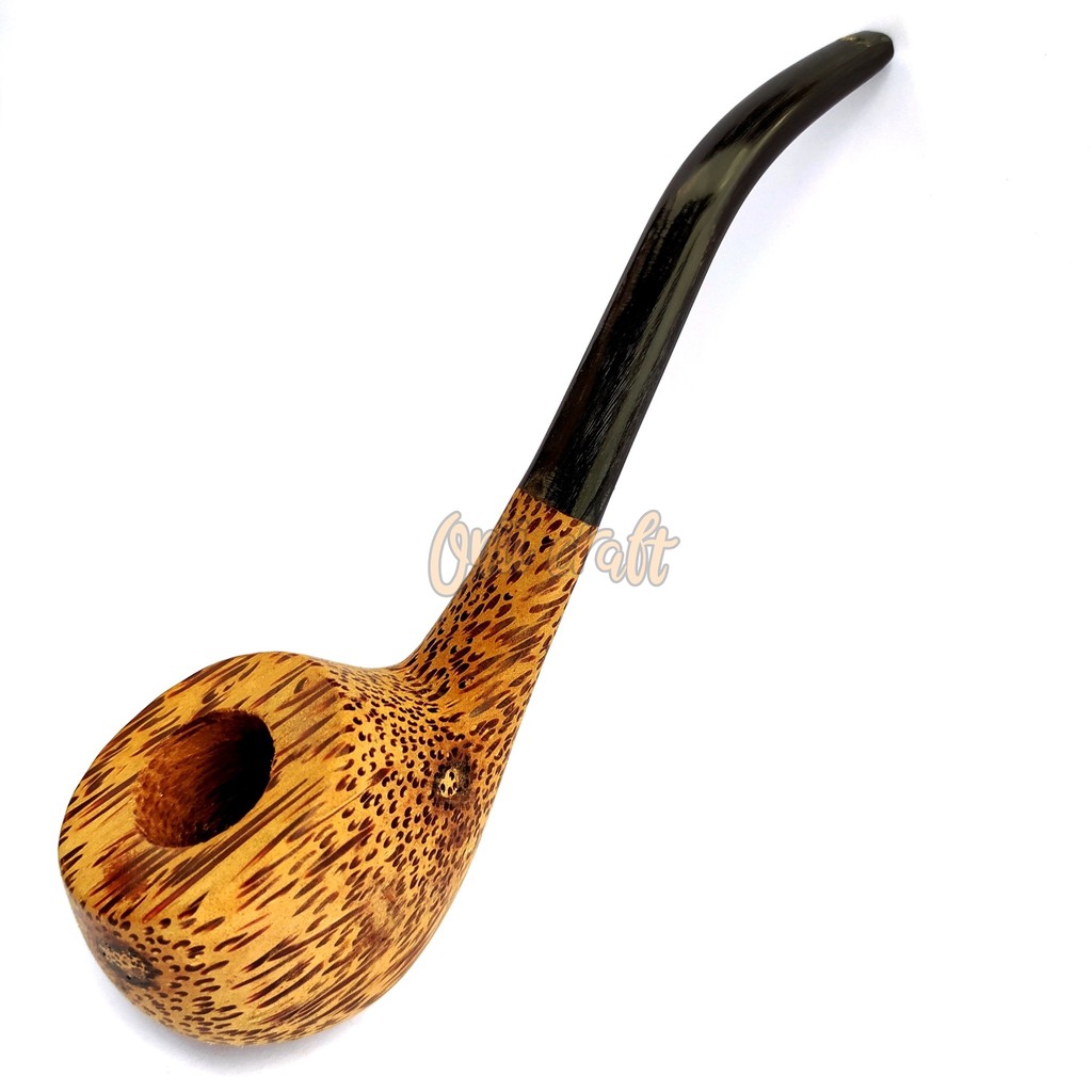 Pipa cangklong unik bahan tanduk dan kayu kelapa.handmade