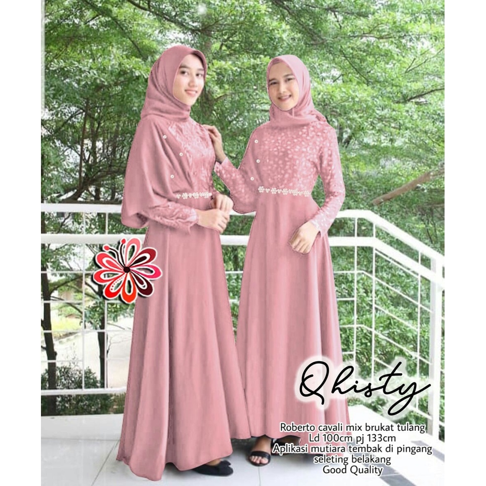 Zac.Collection / Baju Gamis Terbaru 2022 / Gamis Qhisty - Baju Dewasa Maxi Gamis Elagant / Baju Gami