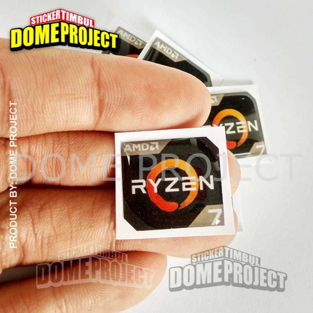 STIKER TIMBUL EMBLEM RYZEN 7 EMBLEM LAPTOP KOMPUTER PC LOGO VGA AKSESORIS AESTHETIC KEREN