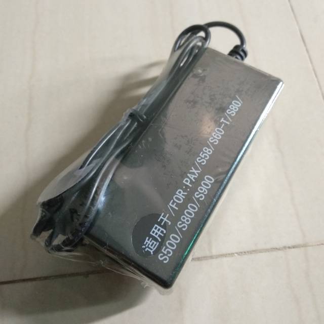 adaptor charger mesin edc pax D210 new original bersegel brilink bank bni ovo