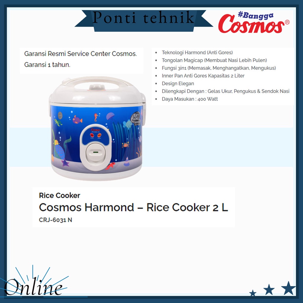 MAGIC COM COSMOS CRJ-6031N 2,LITER ANTI GORES