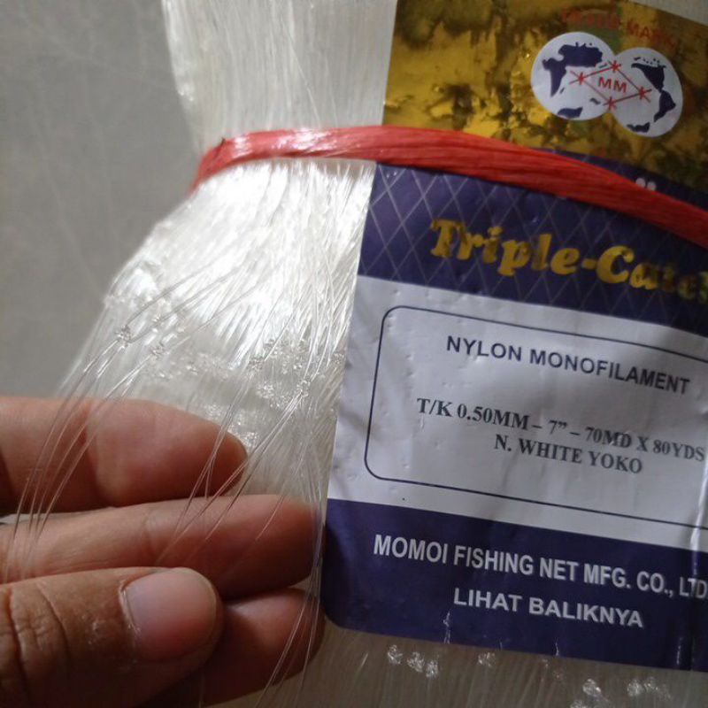 Jaring ikan MOMOI 0.50 70MD/80YDS YOKO  UKURAN TINGGAL PILIH Jaring pukat Jaring ikan senar pukat mo