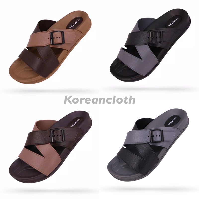 YUMEIDA 9091 SANDAL SLOP PRIA BAPAK BAPAK SANDAL KARET SLIP ON SANDAL KARET IMPORT