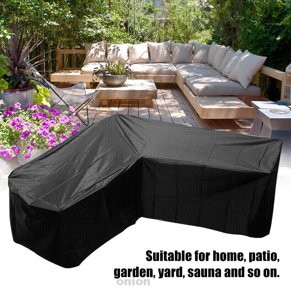 Home Waterproof Patio V Shape Outdoor Garden Bed Treatment Corner Furniture Cover Shopee Indonesia