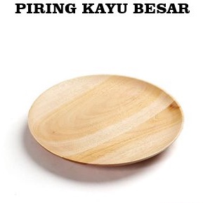 Piring Kayu Besar Unik 100% Kayu Alami