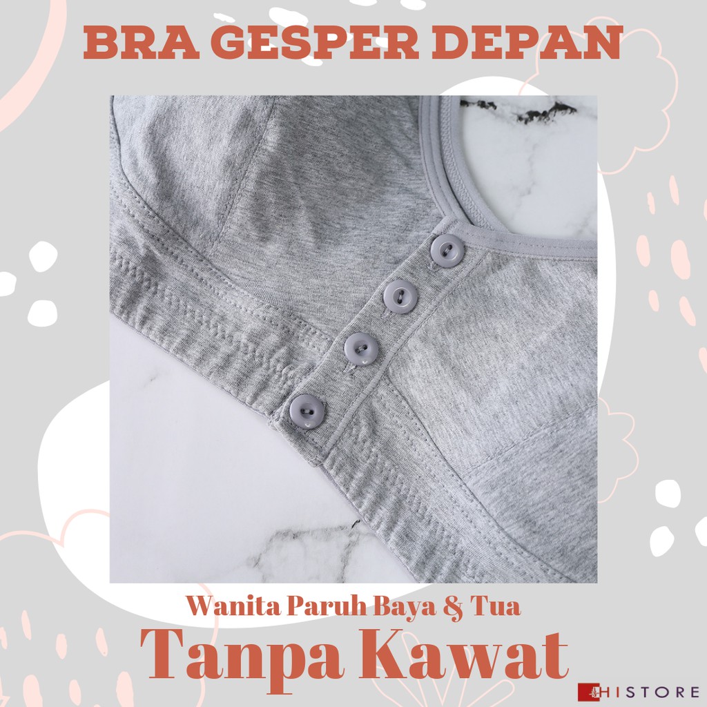 [HI] Bra Seamless Push Up Nirkabel Gesper Depan Wanita Paruh Baya dan Tua 2078