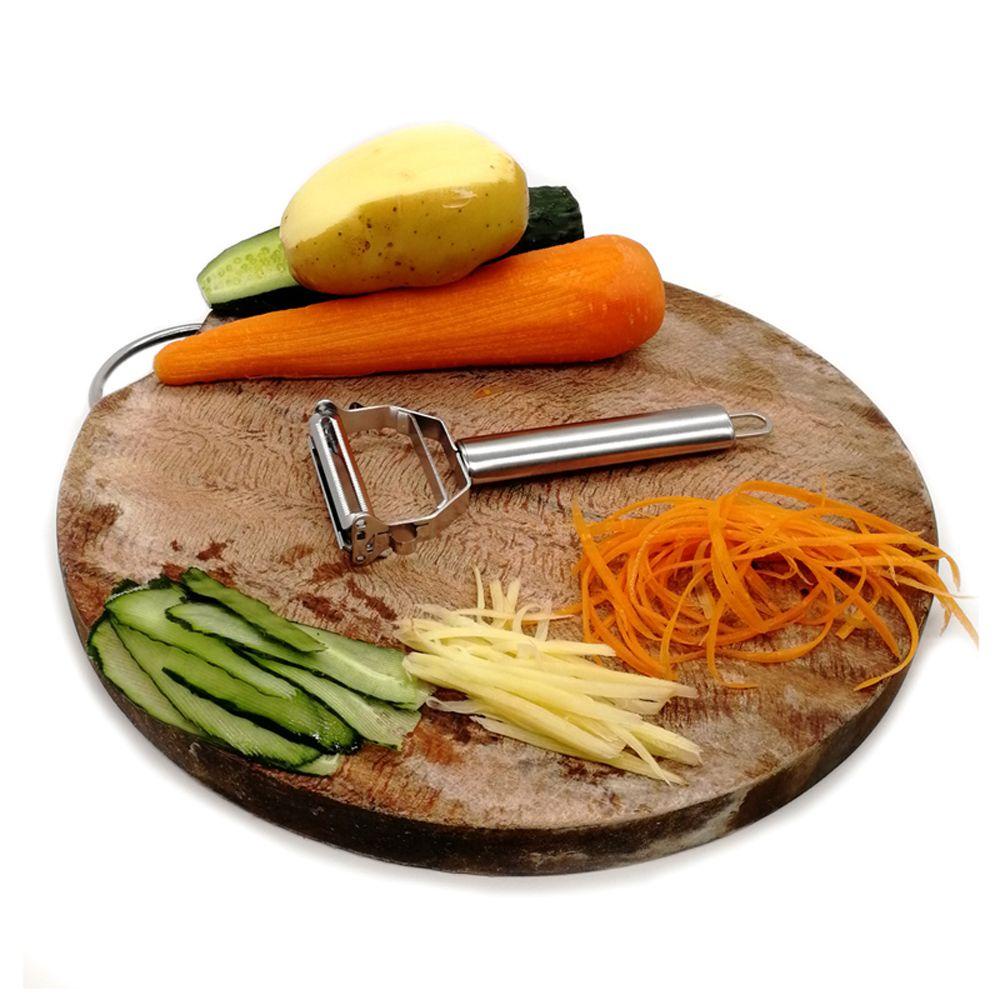 Populer Pengupas Timun Stainless Steel Double Planing Kitchen Gadget Potato Slicer