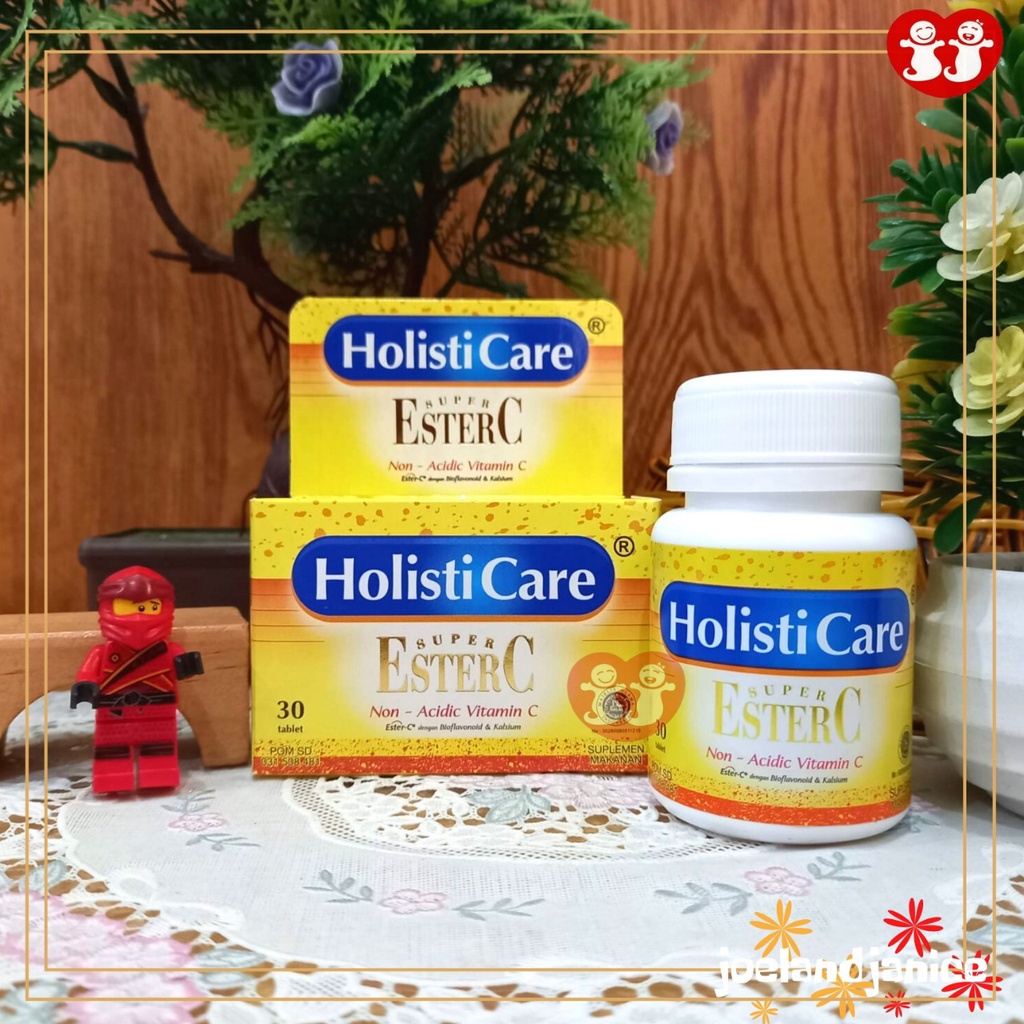 Holisticare Ester C isi 30tab / Daya Tahan Tubuh / Vitamin C / Aman Lambung