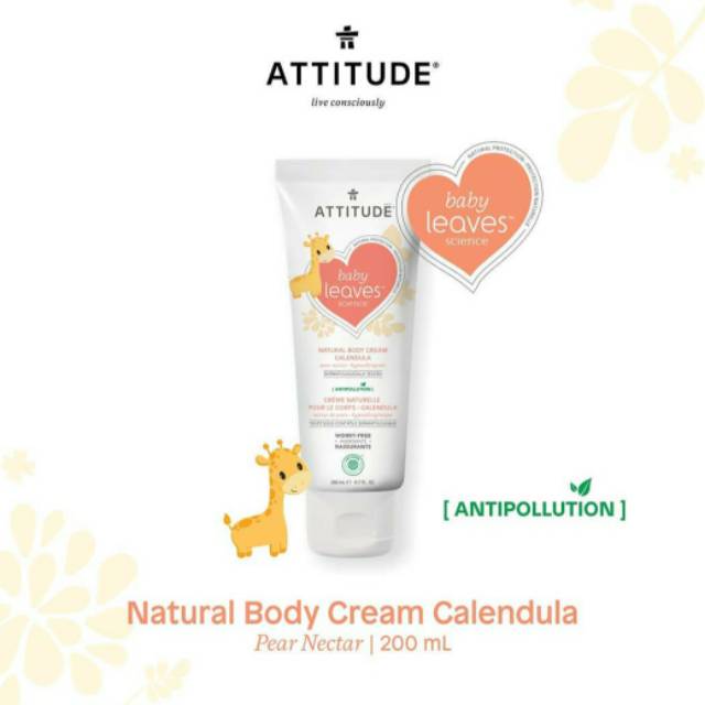 Attitude Baby Leaves Natural Body Cream Calendula