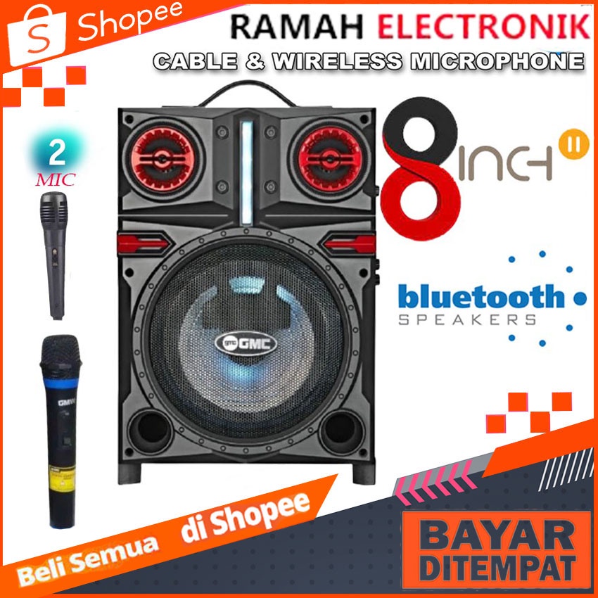 Speaker Portable GMC 897R Speaker Bluetooth Karaoke