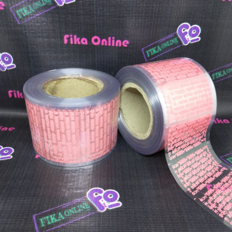 

Fika Plastik Srink Segel 4 cm x 100 m sablon custom bolak balik