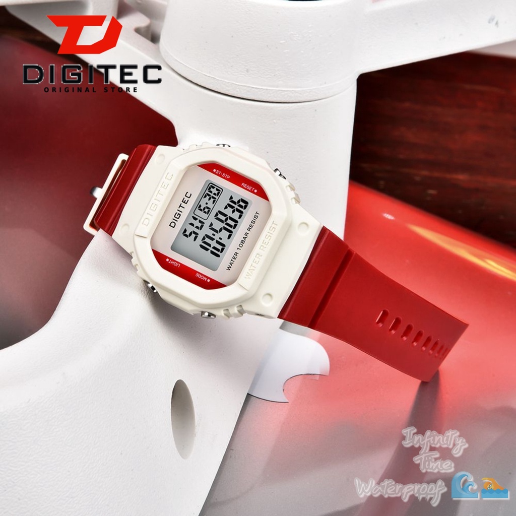 Jam Tangan Digitec DG4088T 4088 7024 Cewek Strap Rubber Digital Kualitas Original Waterproof