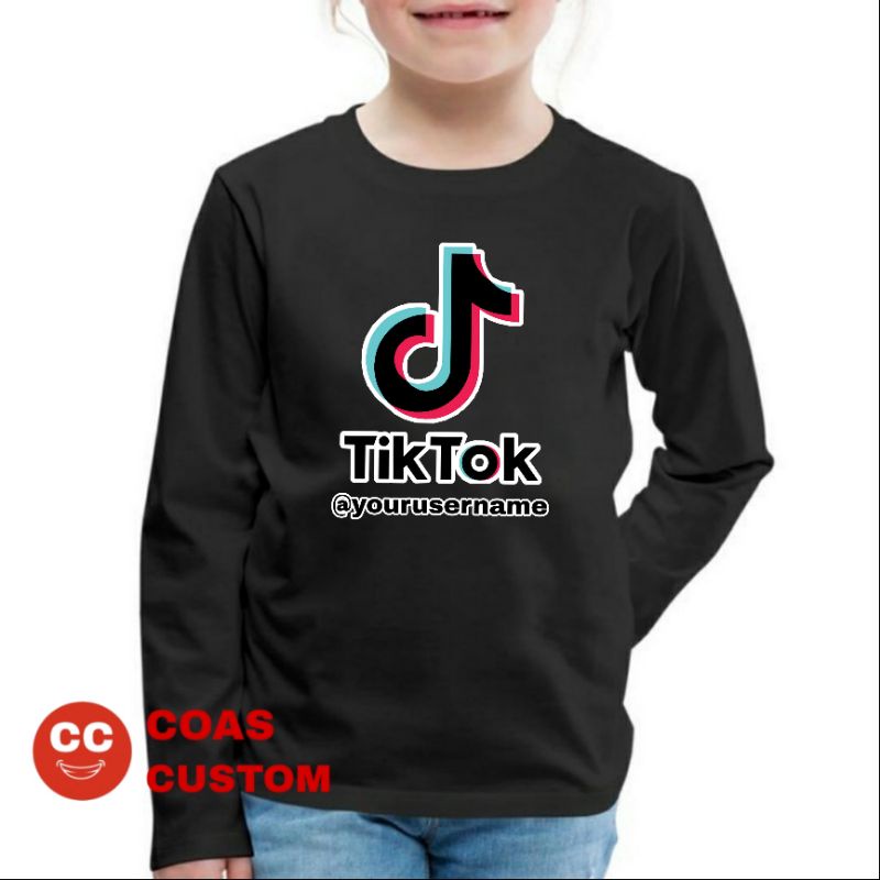 BAJU KAOS ANAK FREE CUSTOM @USERNAME TIKTOK