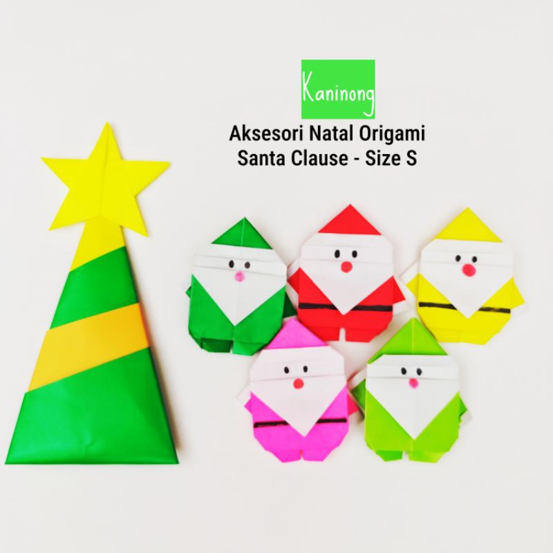 Jual [ 10 Pcs ] Hiasan Natal Origami Santa Clause / Aksesori Natal Origami Snow Man | Shopee Indonesia