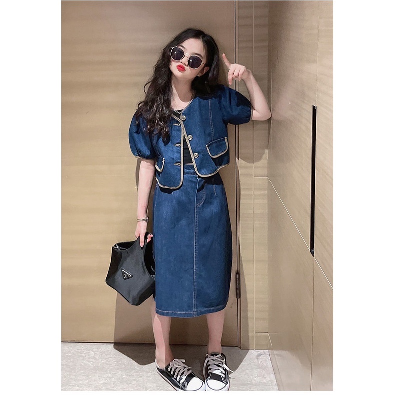 SSP70-Setelan Set Anak ABG Perempuan Jeans Jolene