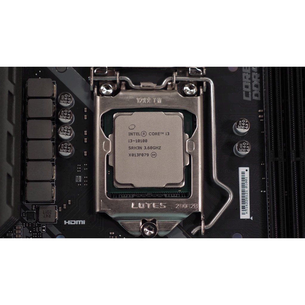 Processor Intel Core i3-10100 Box 3.6Ghz-4.3Ghz LGA 1200 6mb cache 8 threads 4 core 65w gen 10 UHD graphics 4k 60hz Comet lake