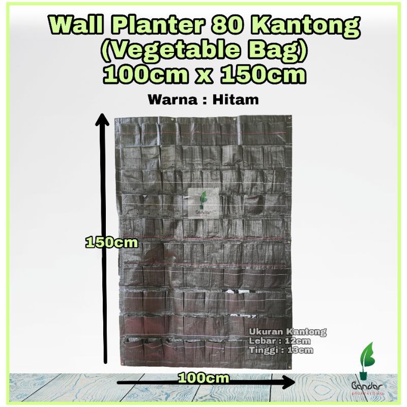 Wall Planter 80 Kantong (100cmx150cm) Vegetable Bag