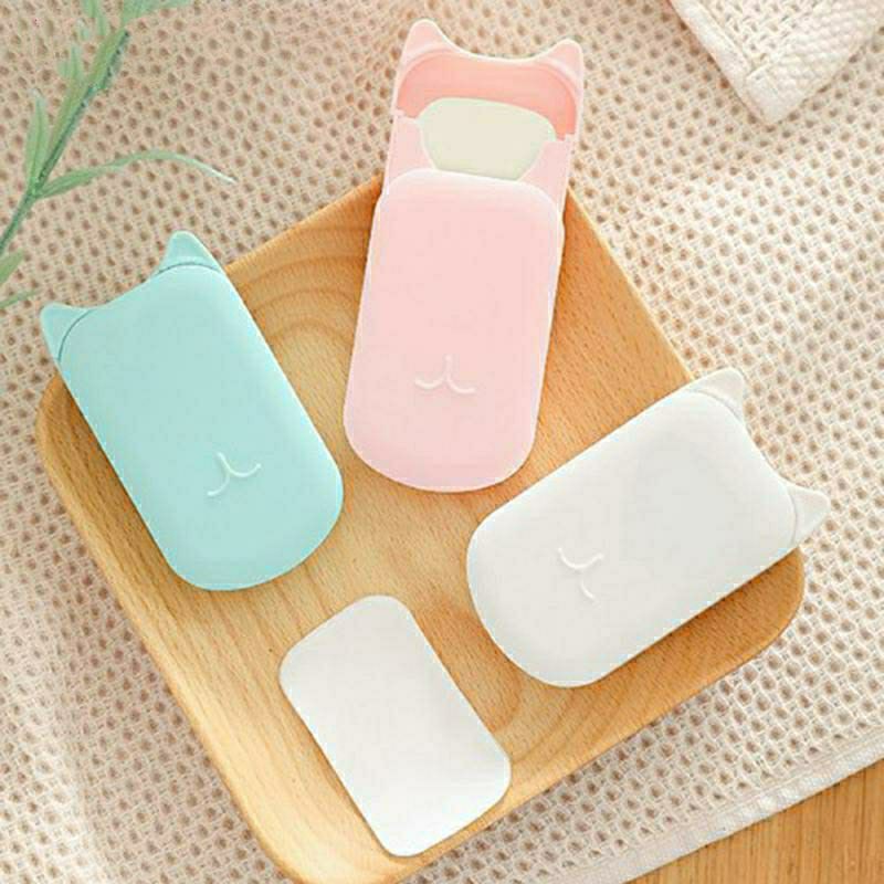 Sabun Kertas Mini Wangi Disinfectant Paper Soap Lucu Unik Simple Praktis Travel Portable Serbaguna