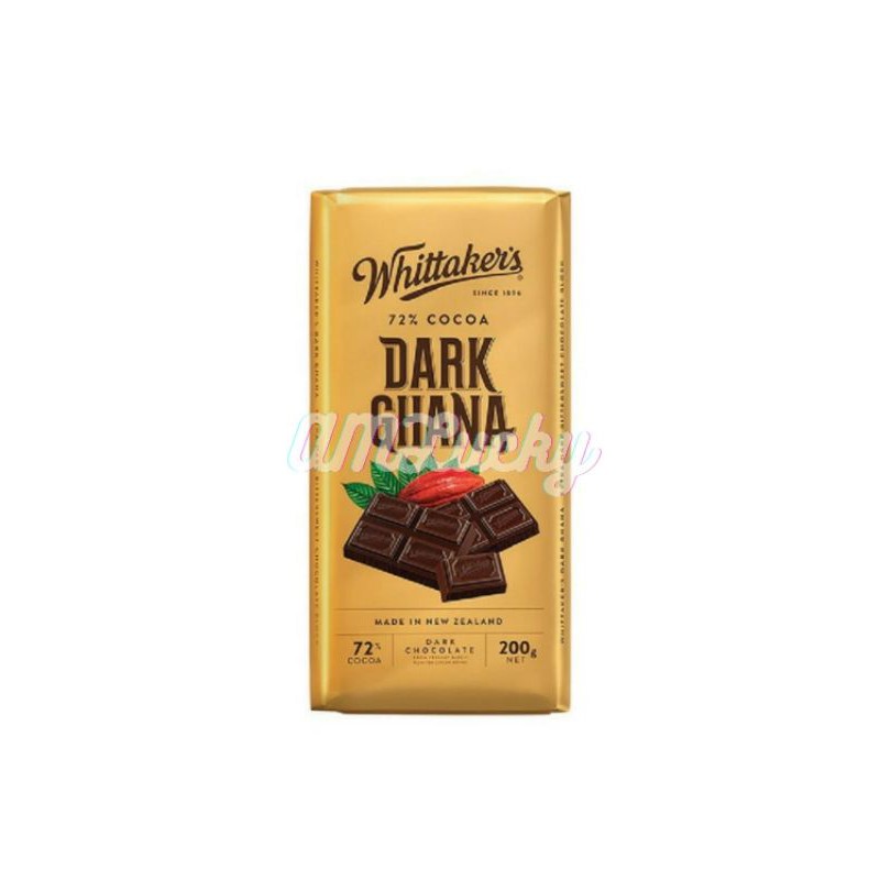 

Whittaker's 72% Cocoa Dark Ghana 200gr - Cokelat Hitam Gana