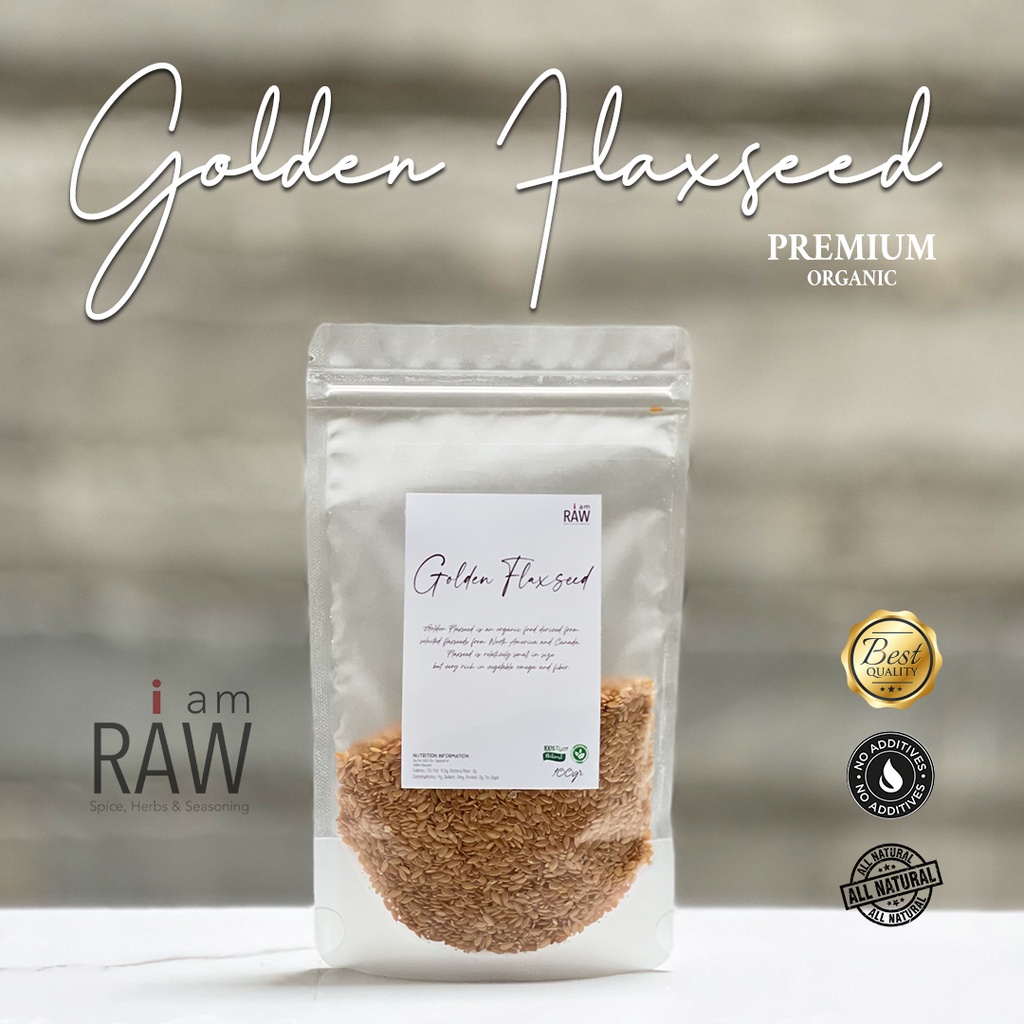 

IAM RAW GOLDEN FLAXSEED PREMIUM 100gr | NATURAL GOLDEN FLAXSEED 100gr