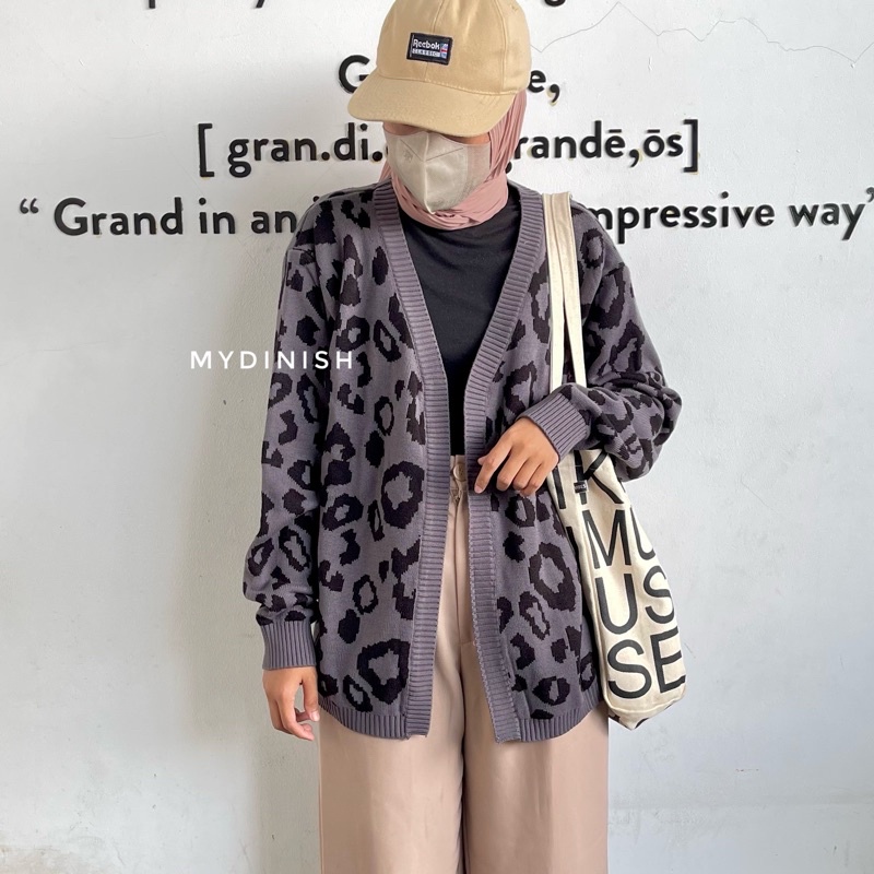 Medina Leopard Cardy - Cardigan Wanita Terbaru