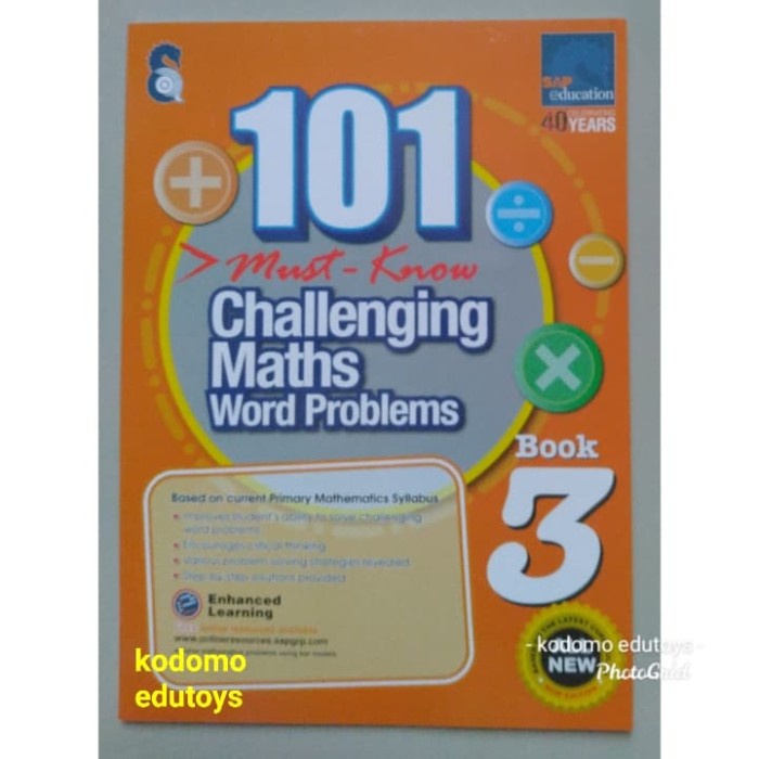 Jual Bayar Ditempat 101 Must-Know Challenging Maths Word Problems Book 3 Murah Indonesia|Shopee Indonesia