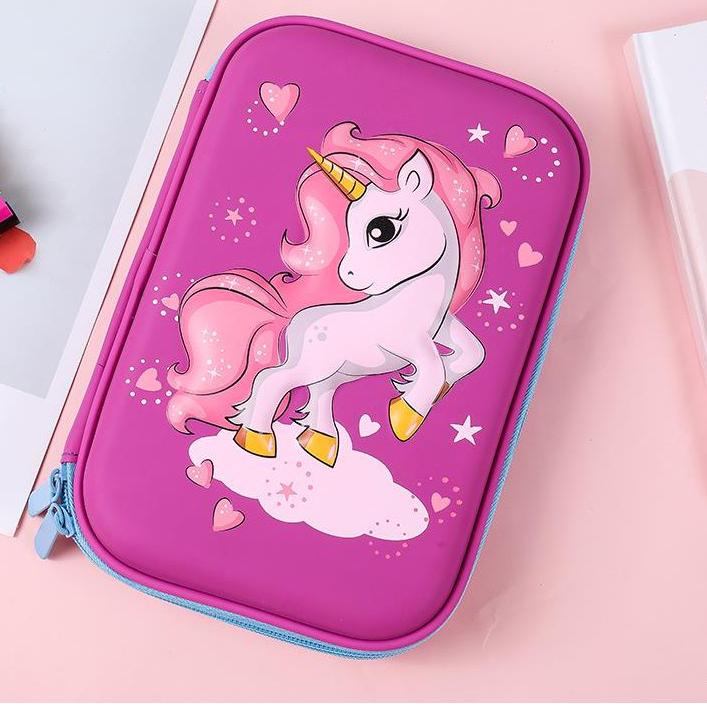 

[KODE V9NYR] Tempat pensil unicorn kotak pensil pensil case hardtop 3D unicorn lucu