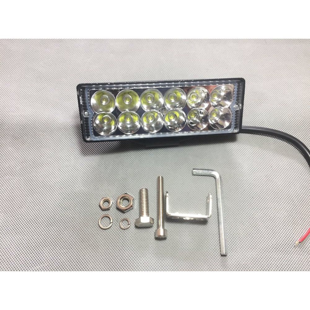 LAMPU TEMBAK SOROT CREE CWL 12 MATA LED BAR 24 WATT 6000K WATERPROOF