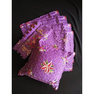 Dijual Sarung Bantal Kursi Bordir Kerancang Mewah Murah