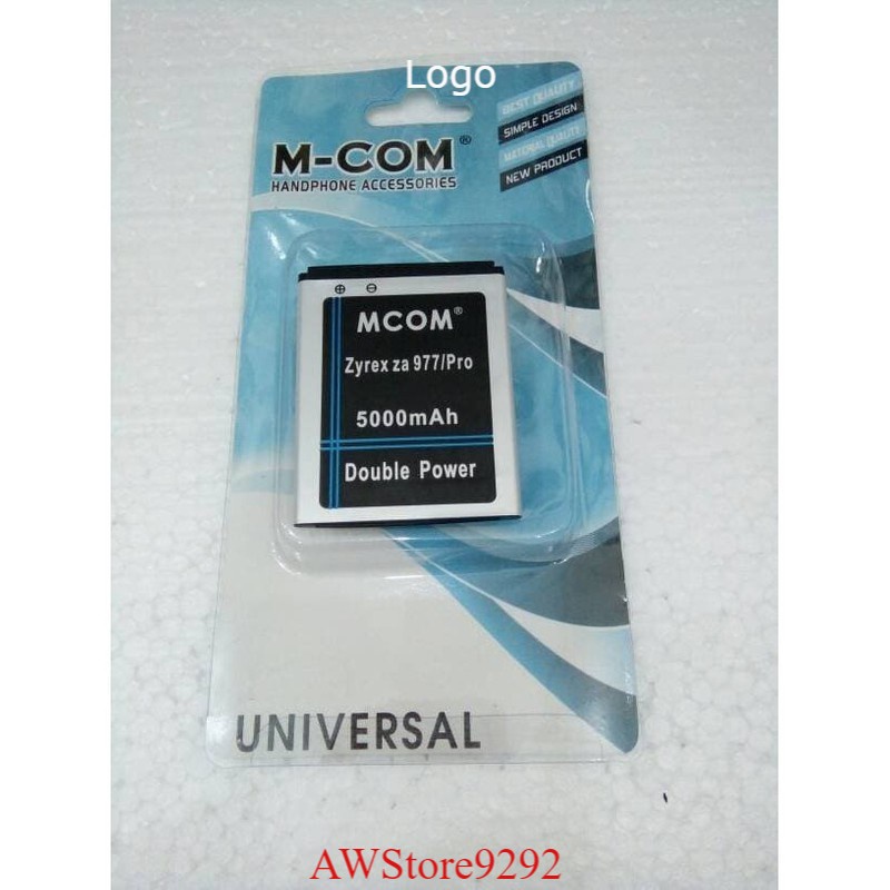 Mcom Battery Batre Baterai Double Power Mcom Zyrex ZA977 za 977 pro