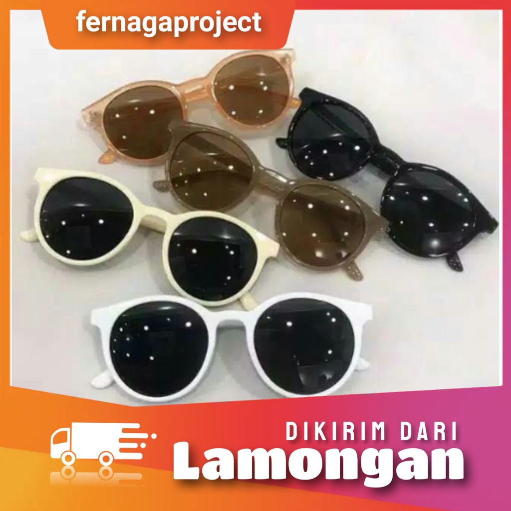 Kacamata Retro Oval Style Korea Kekinian / Kacamata Pria Wanita Terbaru