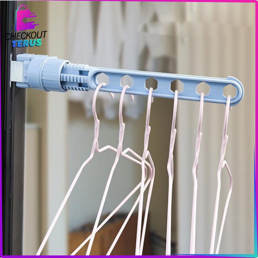 CT C125 C126 C159 Gantungan Baju 9 Lubang Hanger Pakaian 5in1 Perlengkapan Pakaian Hanger Plastik Hanger Baju