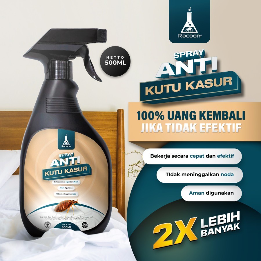 Racoon Anti Kutu &amp; Anti Serangga 500ml / Kutu Busuk / BunuhTungau / Kutu Kasur Usir Tungau Usir Kutu