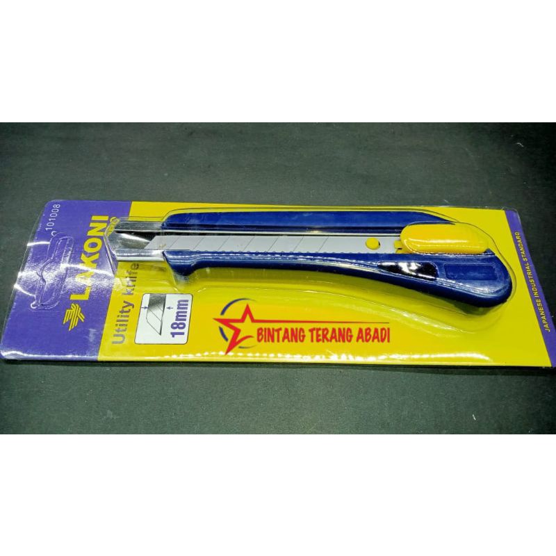 

LAKONI PRO UTILITY KNIFE 18MM PISAU CUTTER