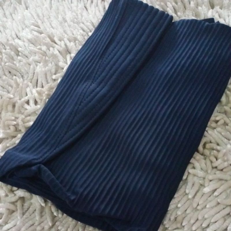 102 Gotic Bergo Prisket ORI FI HIJAB | Hijab Instan Plisket | Kerudung Kekinian | Terbaru Terlaris-Navy