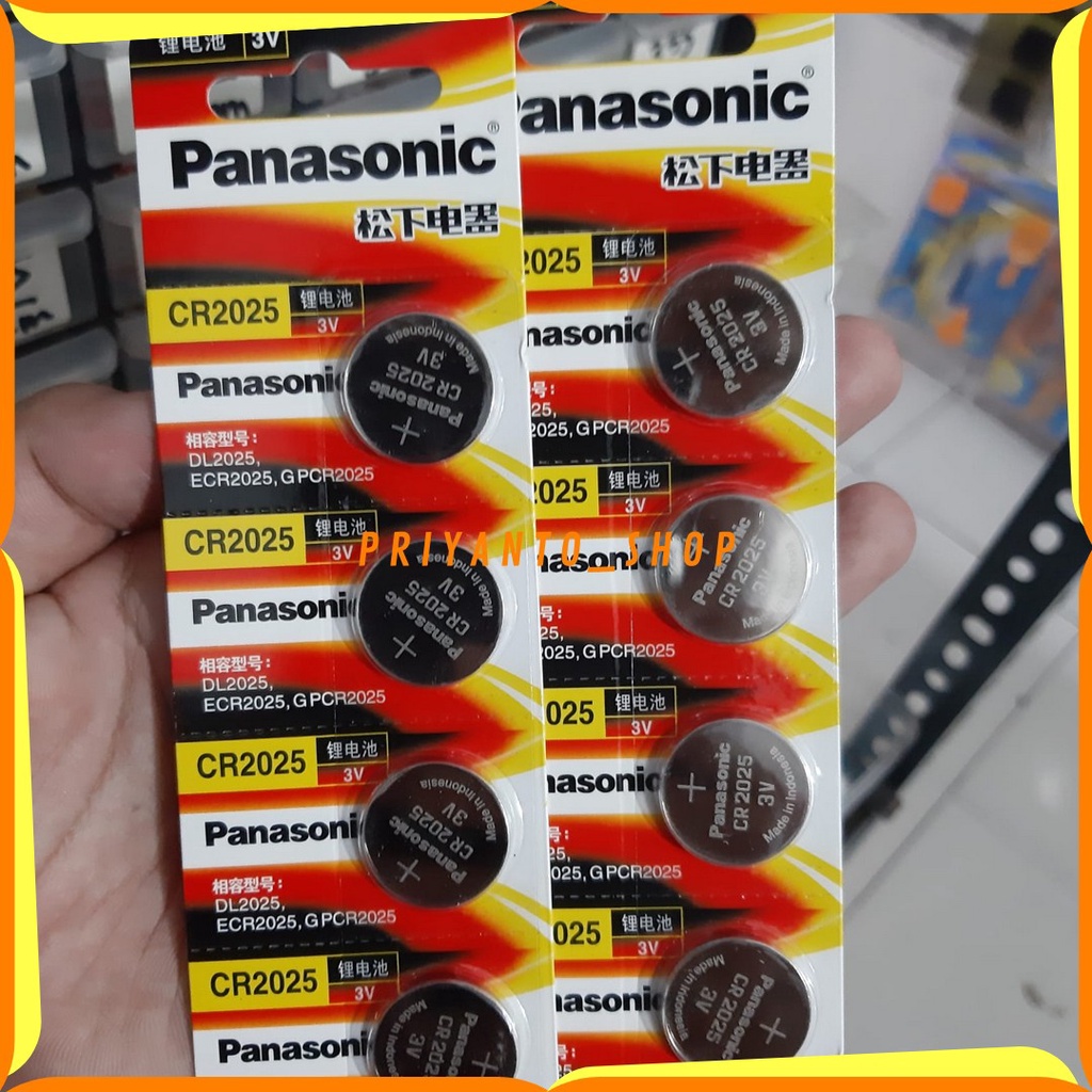 Baterai / Batre Lithium Battery Panasonic CR-2025 / CR2025 3V Original