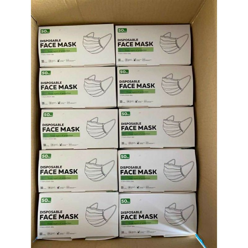 Masker 3 Ply / Masker Disposable Non Medical Isi 50 Pcs